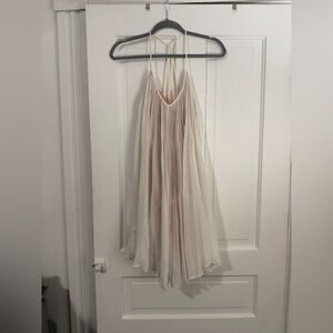 BCBGMaxAzria Cream Halter Dress